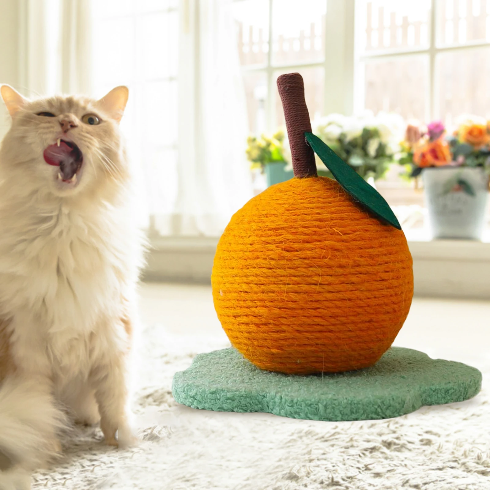 Cat Scratching Post Ball Scratcher Sisal Rope Toy Indoor Kitten Wear-resistant Biting Interactive Toy Pet Supplies - Image 2