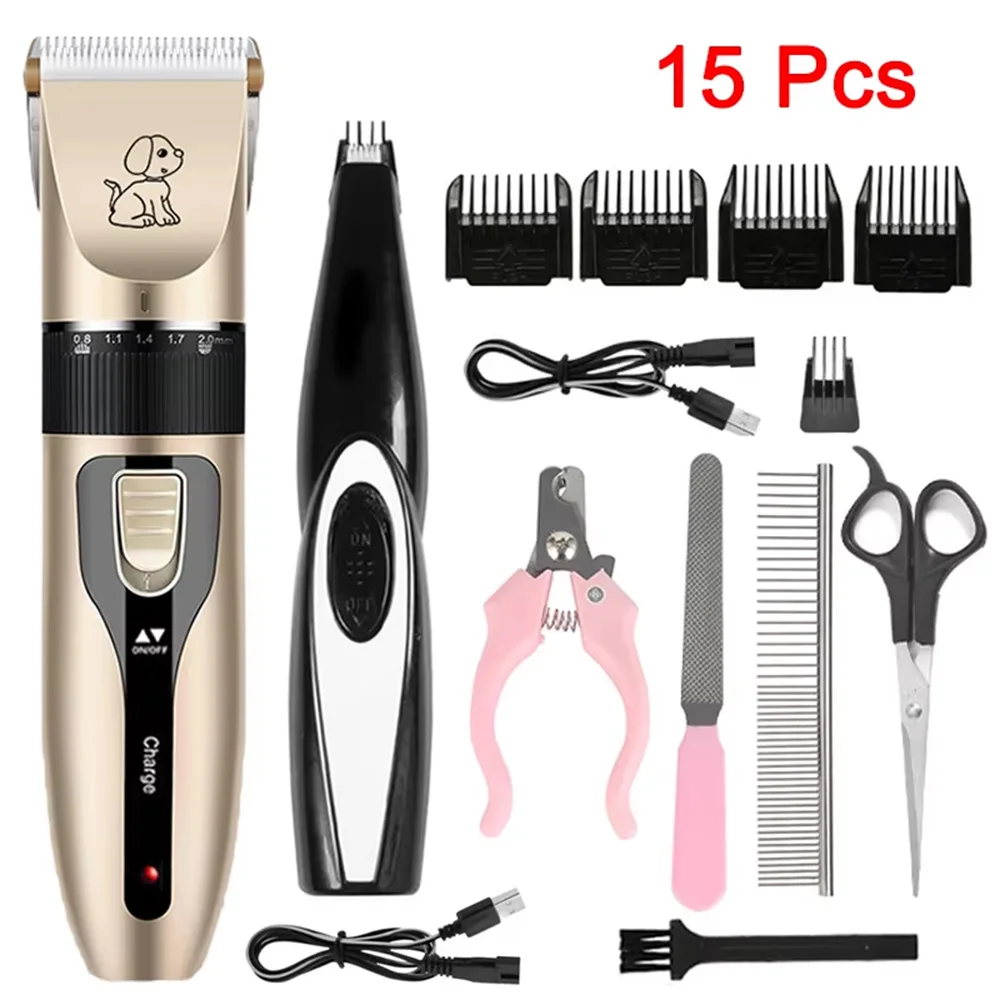 Electrical Pet Clipper Professional Grooming Kit Rechargeable Pet Hair Trimmer Shaver Set Animals Hair Cutting Machine Low-Noise - Image 10
