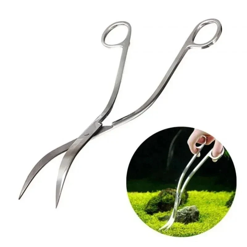 Aquarium Scissors,Extra Long Stainless Steel Cleaning Tool,Fish Tank Aquascape Tool - Image 5
