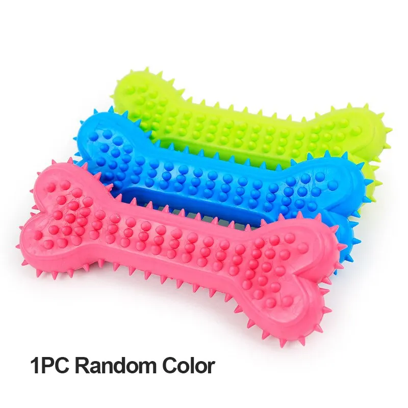 1PC Pet Chew Toy Soft Rubber Bite-resistance Bone Shape Teeth Grinding Chewing Toys for Small Dogs Training Pet Supplies - Image 6