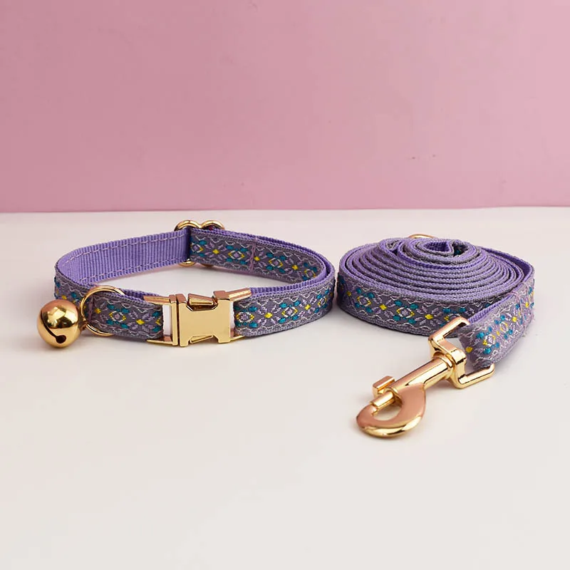 Cute Cat Collar Personalized Cat Collar leash set with Bell Engraving ID Tag Nameplate Kitten Collars Necklace - Image 10
