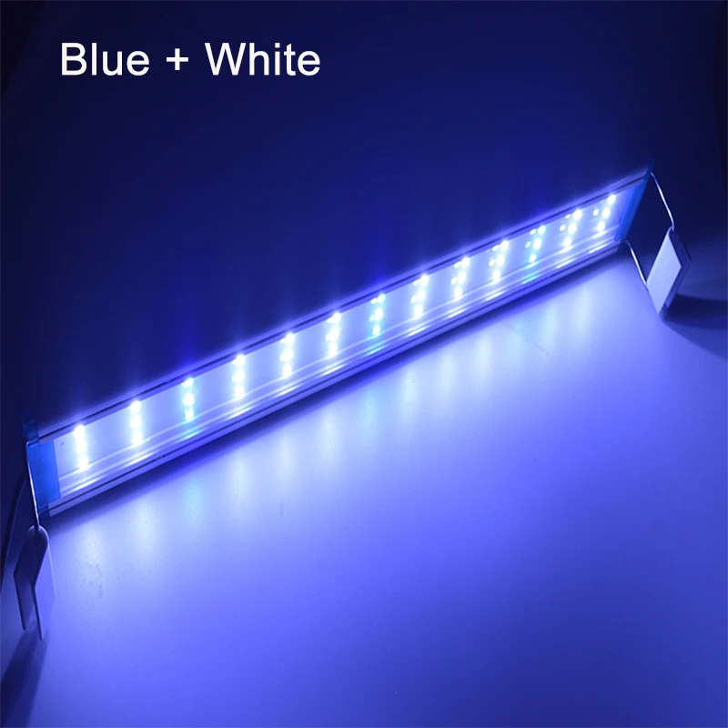 Aquarium LED Light Super Slim Fish Tank Aquatic Plant Grow Lighting Waterproof Bright Clip Lamp Blue LED 18-75cm for Plants 220v - Image 3