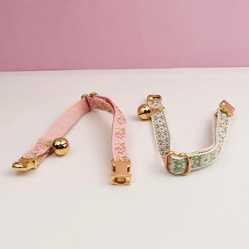 Cute Cat Collar Personalized Cat Collar leash set with Bell Engraving ID Tag Nameplate Kitten Collars Necklace - Image 4
