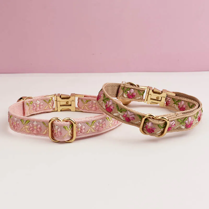 Cute Cat Collar Personalized Cat Collar leash set with Bell Engraving ID Tag Nameplate Kitten Collars Necklace - Image 6
