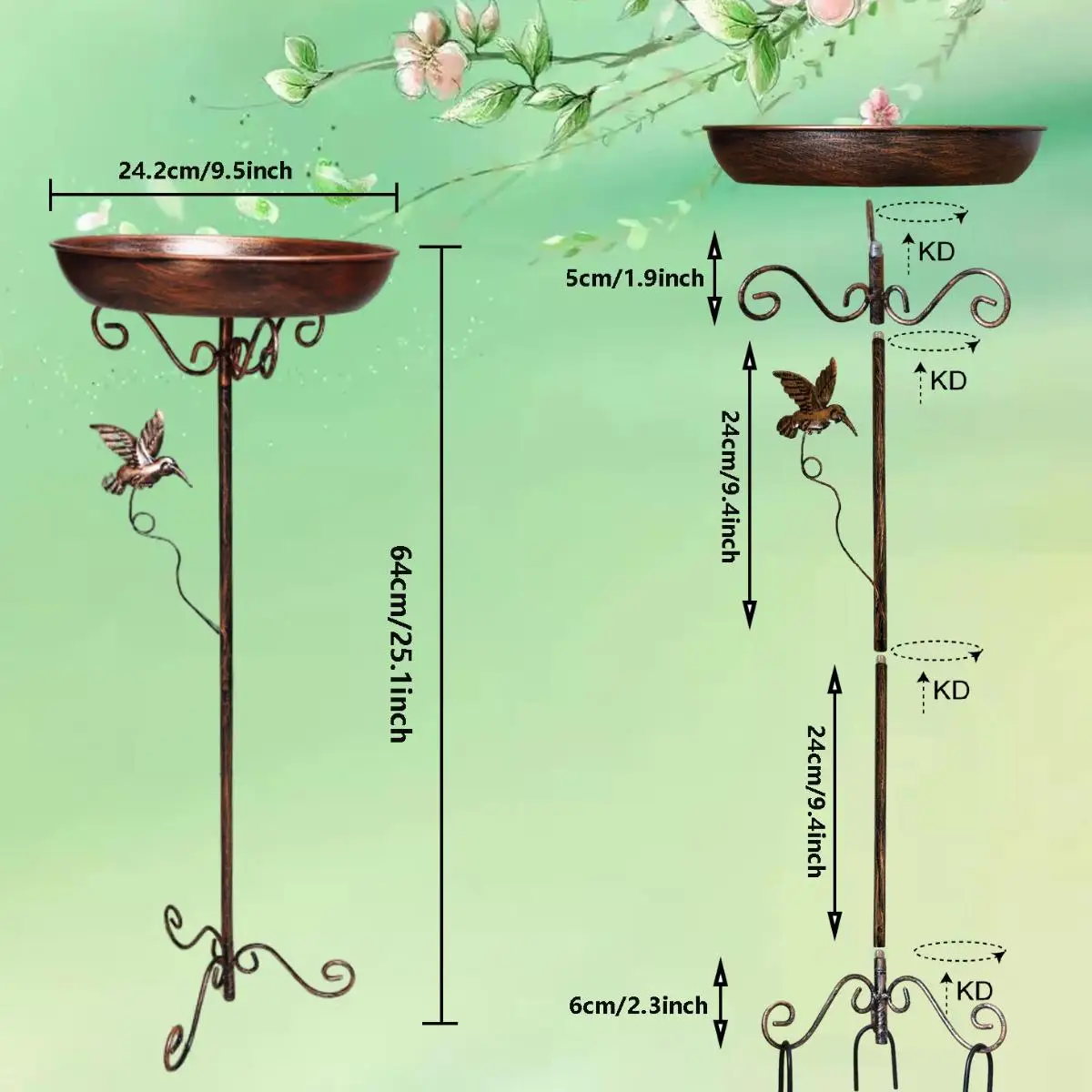Bird Feeder Tray Outdoor Water Bowl Attracting Birds Park Bird Bath Bowl - Image 6