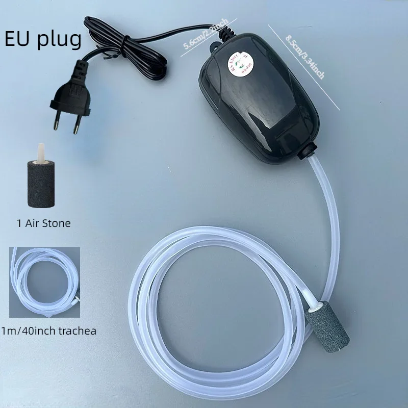 Aquarium Air Pump Fish Tank Mini Compressor Single Double Outlet with Check Valve Tube Aquatic Accessories 220V 3W 5W - Image 3