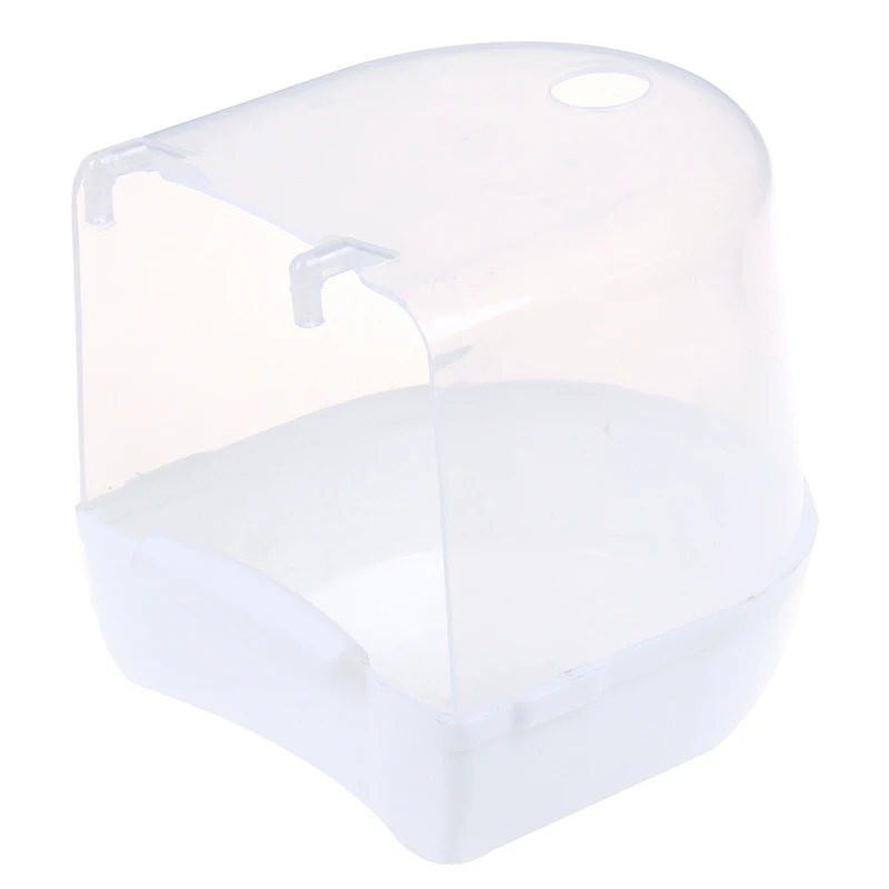 Plastic Bird Water Bath Box Bathtub Parrot For Parakeet Hanging Bowl - Image 7