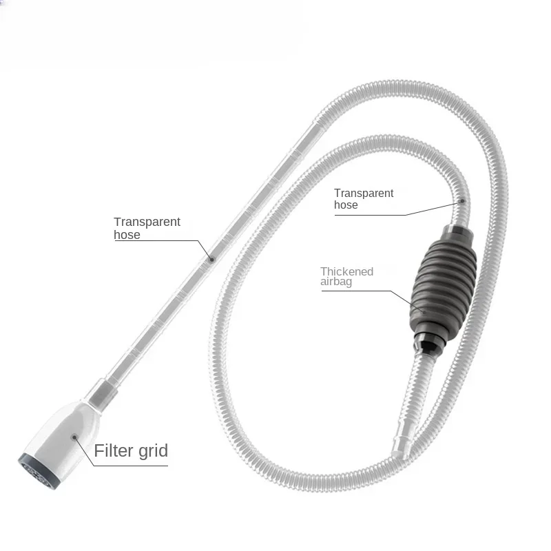 Siphon Pump with Filter Nozzle Fish Tank Water Changer Air Pump Cleaning Accessorie Handheld Aquarium Gravel Cleaner Vacuum Tool - Image 10