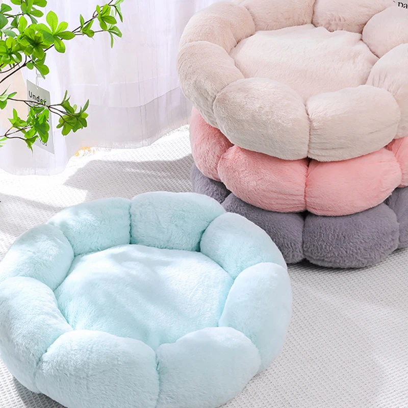 Flower Soft Cat Bed Sleeping Cat Mat Winter Warm Dog Bed for Small Dog Cushion Breathable Cat Cushion Thicken Dog House Pet Bed - Image 4