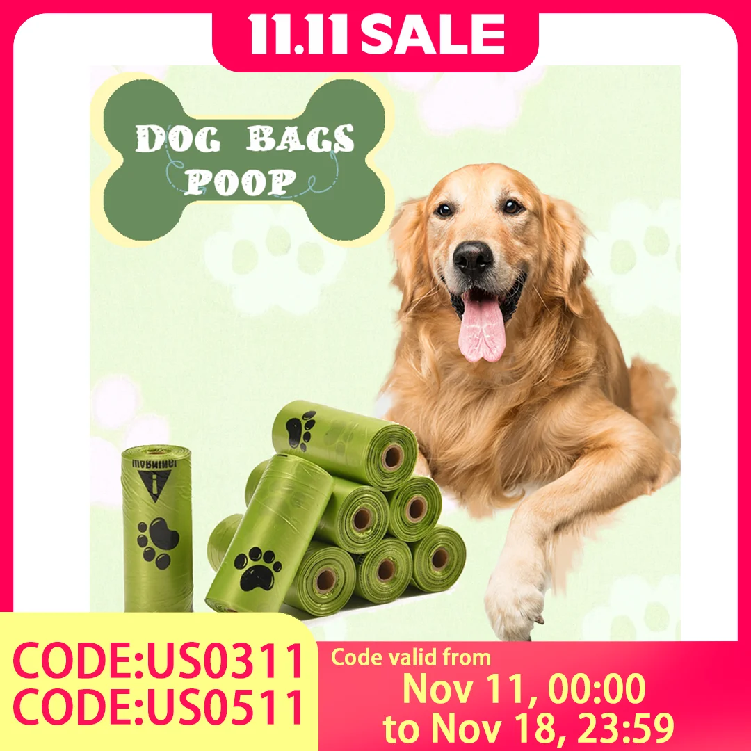 Biodegradable Pet Waste Bags - Extra Thick Poop Bags for Dogs & Cats, Portable Roll with Dispenser, Eco-Friendly & Lea