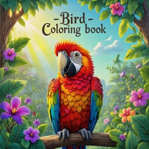 Bird Coloring Book Children's Educational Relaxation Gift Happy Growth Learn While Painting Adult Stress Relief Relaxtion Book