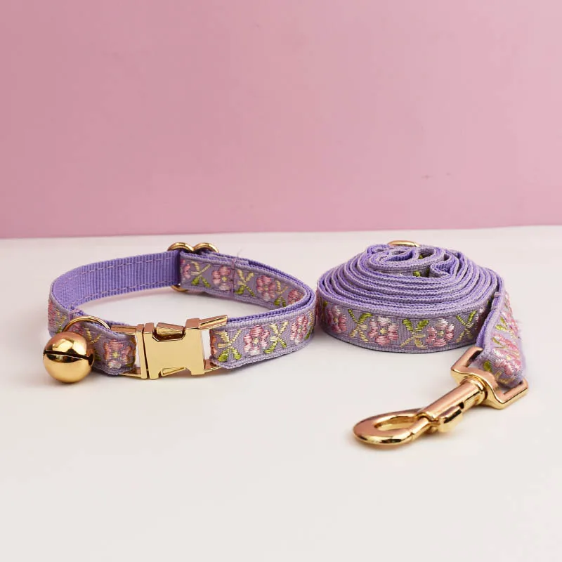 Cute Cat Collar Personalized Cat Collar leash set with Bell Engraving ID Tag Nameplate Kitten Collars Necklace - Image 14