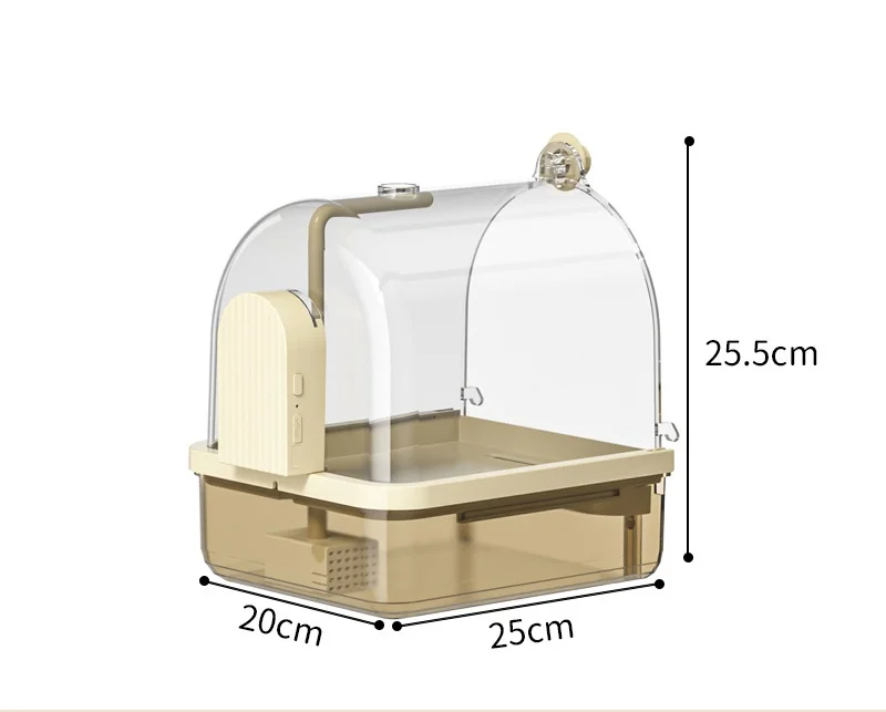 Clear Hanging Bird Bath Automatic Water Circulation Bath Shower For Bird Easy to clean Space Saving Design Bird Cage Accessory - Image 8