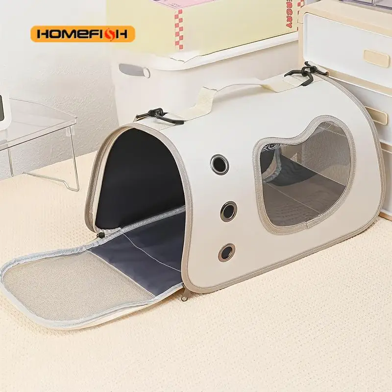 Portable Pet Carrier Bag for Small Dogs Cats Outdoor Foldable Cat Bag Breathable Cat Shoulder Bag Kitten Carrying Bag - Image 2