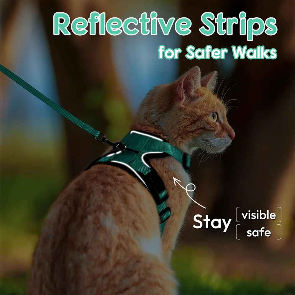 Cat Puppy Outdoor Walking Supplies Fashion Pet Harness and Leash Set for Small Dogs Cats Breathable Durable Kitten Harnesses - Image 4