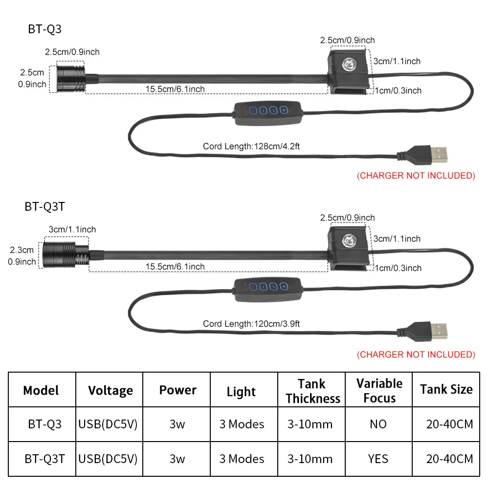 USB Aquarium Light Lighting plants Grow Light Super Slim LED 3W Aquatic Plant Lighting Waterproof Clip-on Lamp For Fish Tank - Image 6