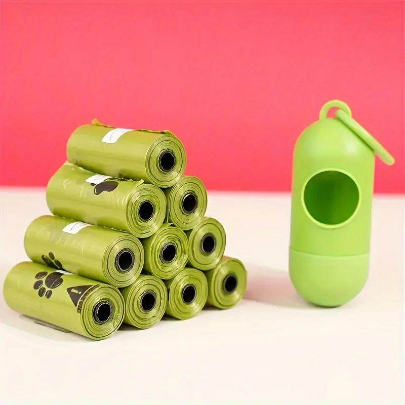 Biodegradable Pet Waste Bags - Extra Thick Poop Bags for Dogs & Cats, Portable Roll with Dispenser, Eco-Friendly & Lea - Image 2