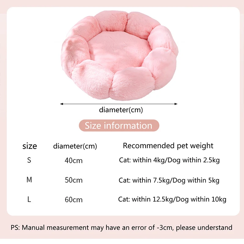 Flower Soft Cat Bed Sleeping Cat Mat Winter Warm Dog Bed for Small Dog Cushion Breathable Cat Cushion Thicken Dog House Pet Bed - Image 5