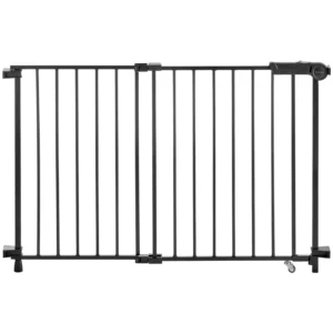 SucceBuy Baby Gate 29.5-43 Inches Adjustable Width 28 Inches High Dog Gate No Threshold Bar Easy Step Walk Child Pet Security