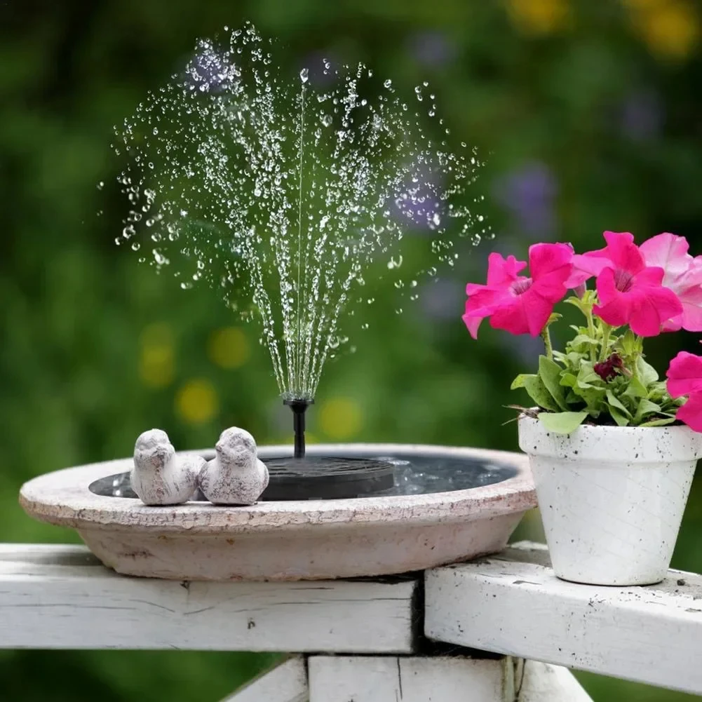Solar Water Fountain - Mini Solar-Powered, Pool/Pond Waterfall Fountain, Outdoor Garden Decoration & Bird Bath Supplies - Image 2