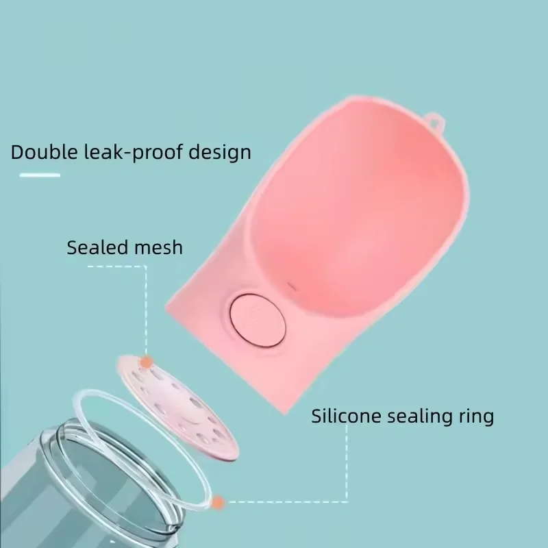 Pets Water Bottle Portable Food Grade Material Dog Cat Travel Pet Water Cup Bottle With Food Dispenser Puppy Water Bottle - Image 5
