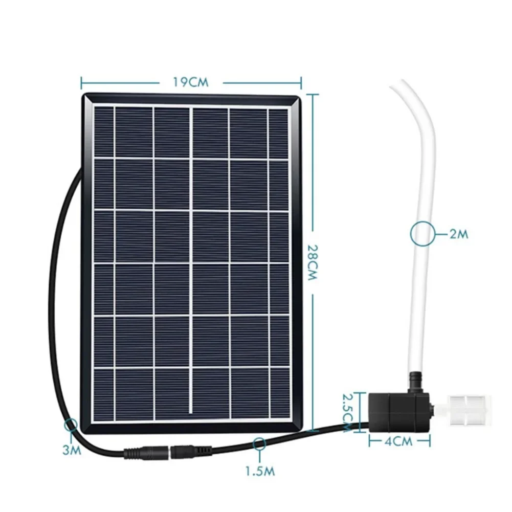 Solar Water Pump 12V Circulating Fish Pond Filtration Oxygen Submersible Pumps For Outdoor Fish Tank Water Reservoir - Image 2