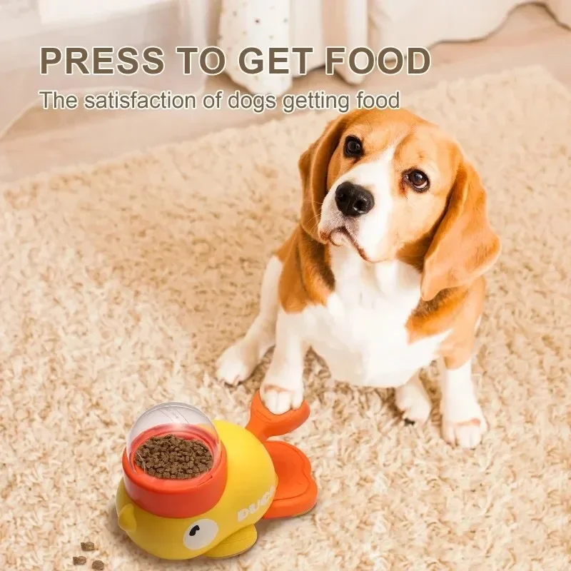 Dog Puzzle Feeder Interactive Pet Food Treat Dispenser Cartoon Duck Design Anti-slip Pet Automatic Feeder Toys for Dog Training - Image 5
