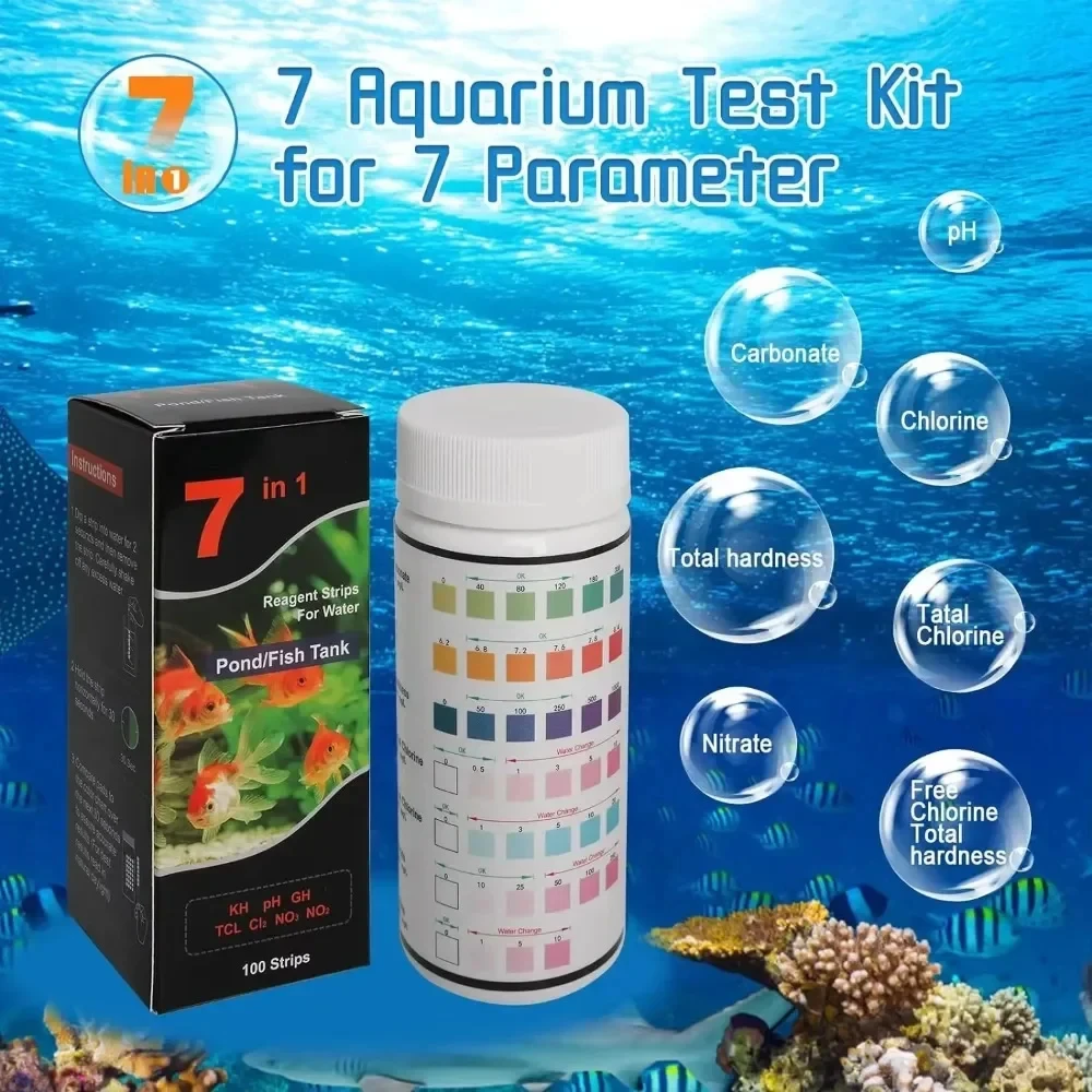 Aquarium Test Strip Freshwater Swimming Pool Aquarium Water pH Test Strips Water Quality Fish Tank Test Strip PH Quality Kit - Image 2